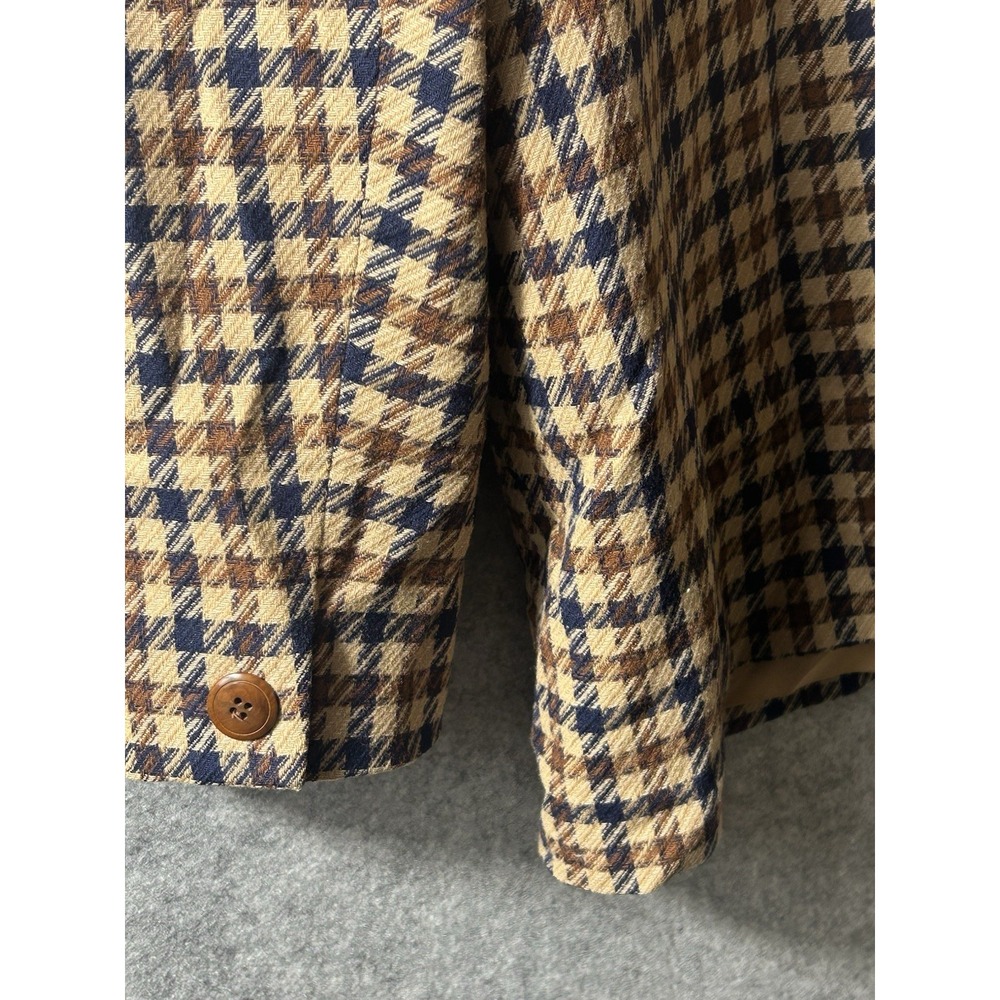 Vintage Pendleton Women's Houndstooth Blazer Jacket 100% Virgin Wool USA 80s 90s - Picture 12 of 13